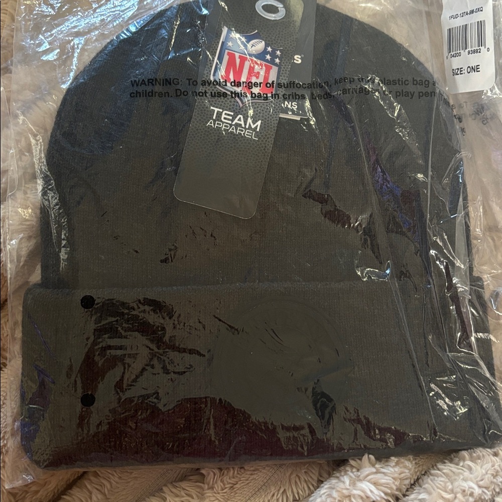 NFL Team Apparel Black Knit Hat